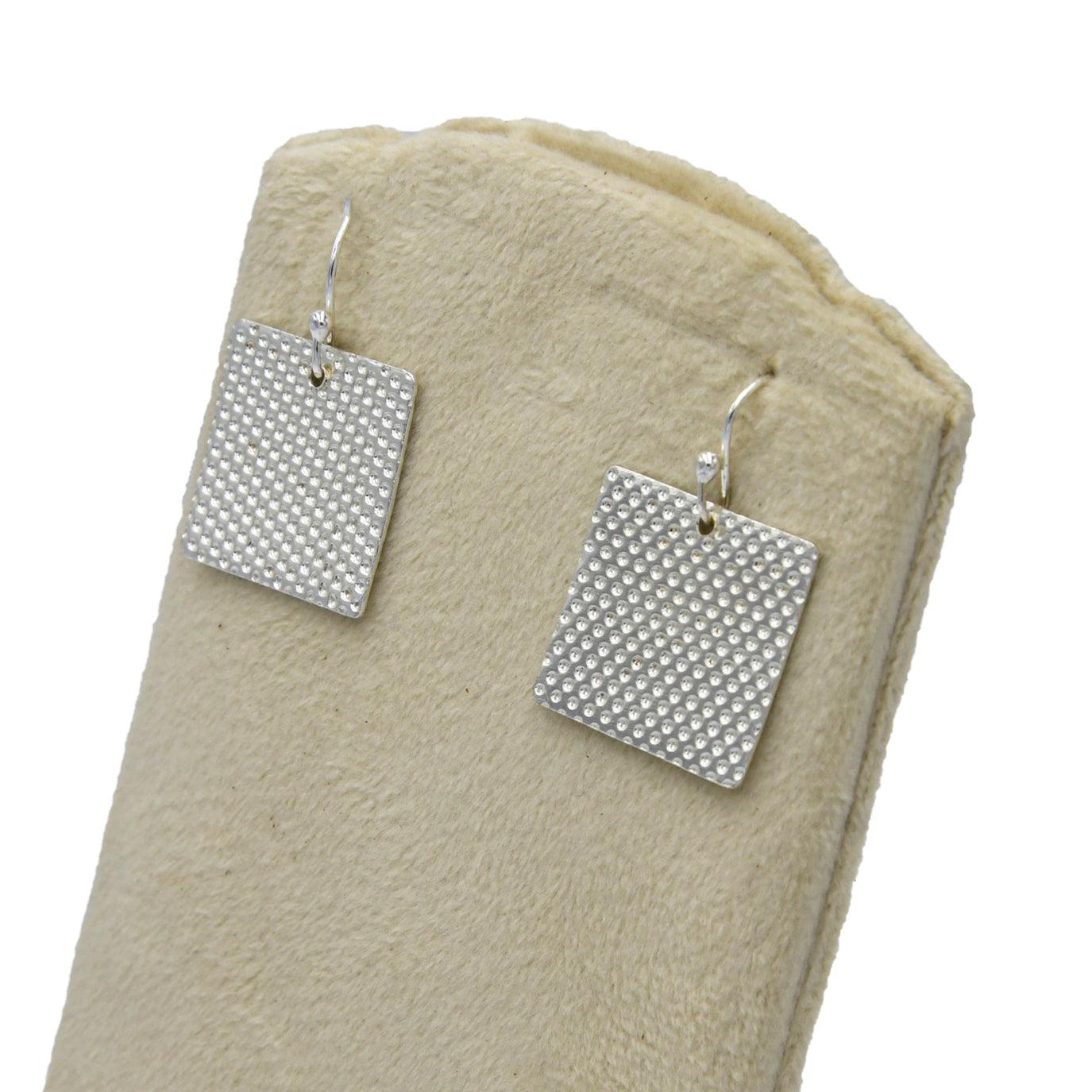 Hammered Silver Dangle Earring