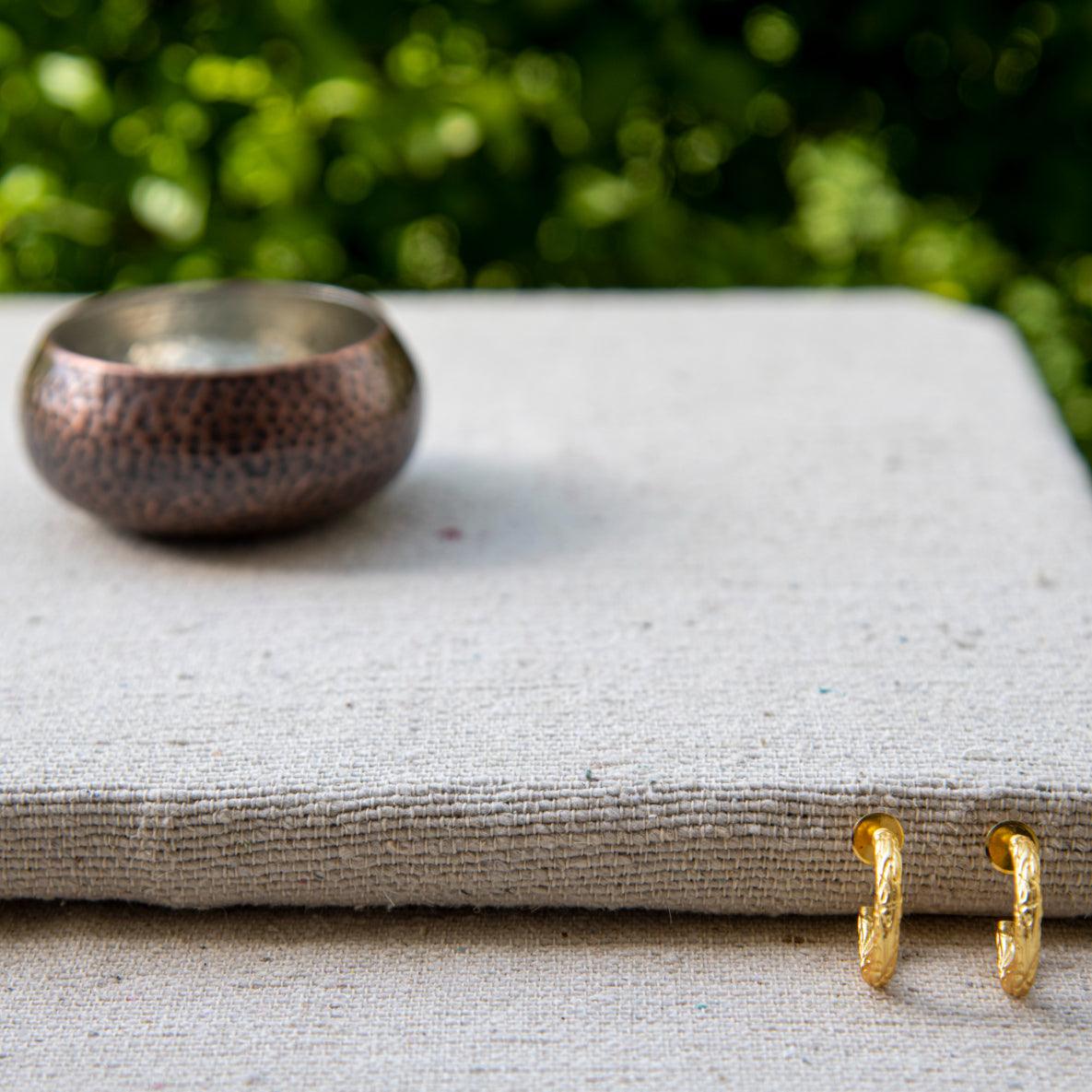 Irregular Gold Plated Hoop Earring