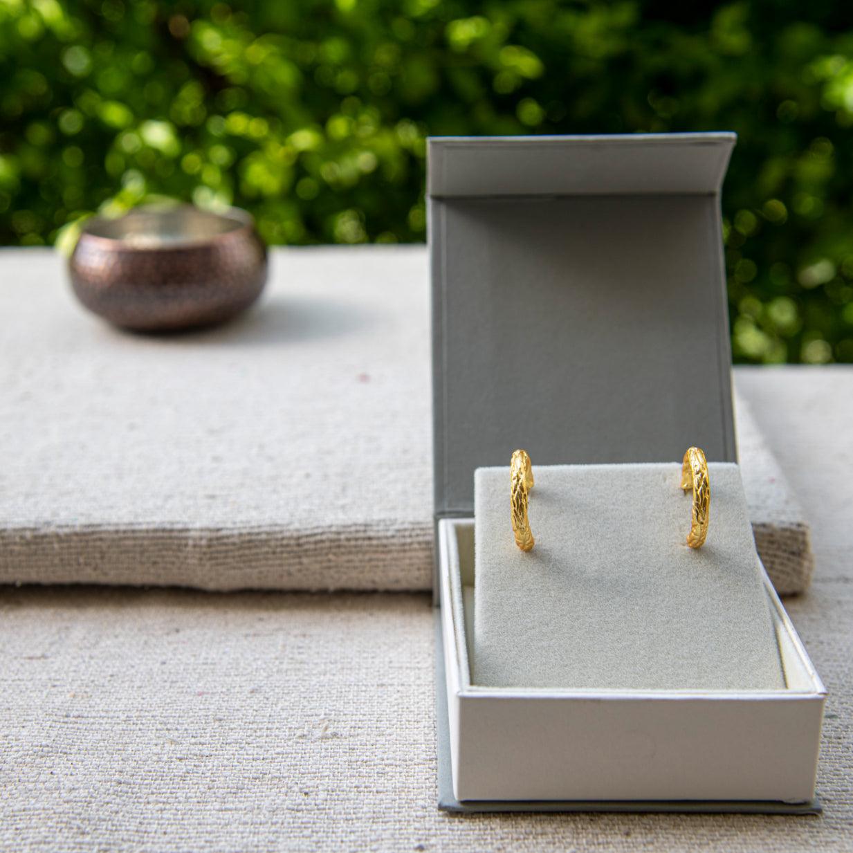 Irregular Gold Plated Hoop Earring