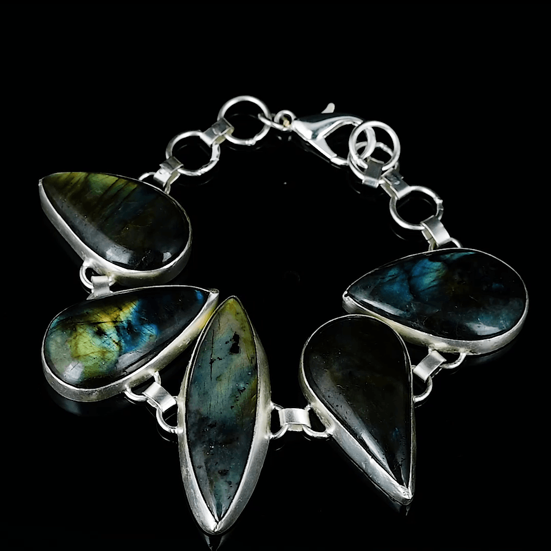 Labradorite Rough Gemstone Bracelet