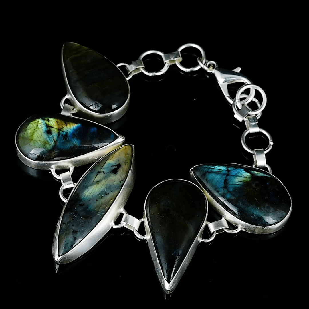 Labradorite Rough Gemstone Bracelet