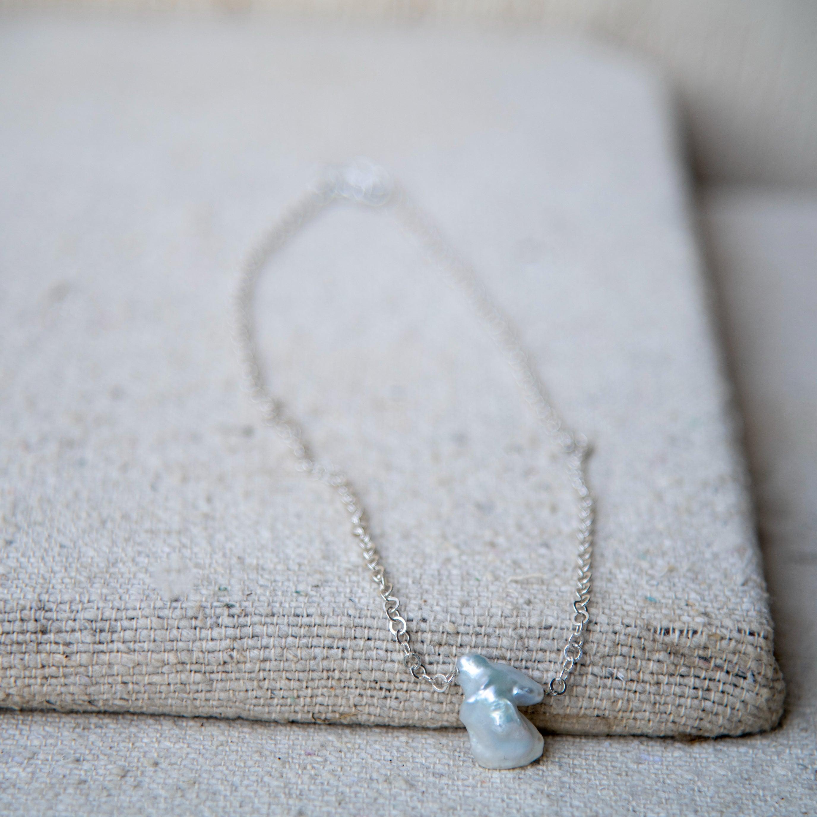 Mabe Pearl Silver Plated Chain Pendant