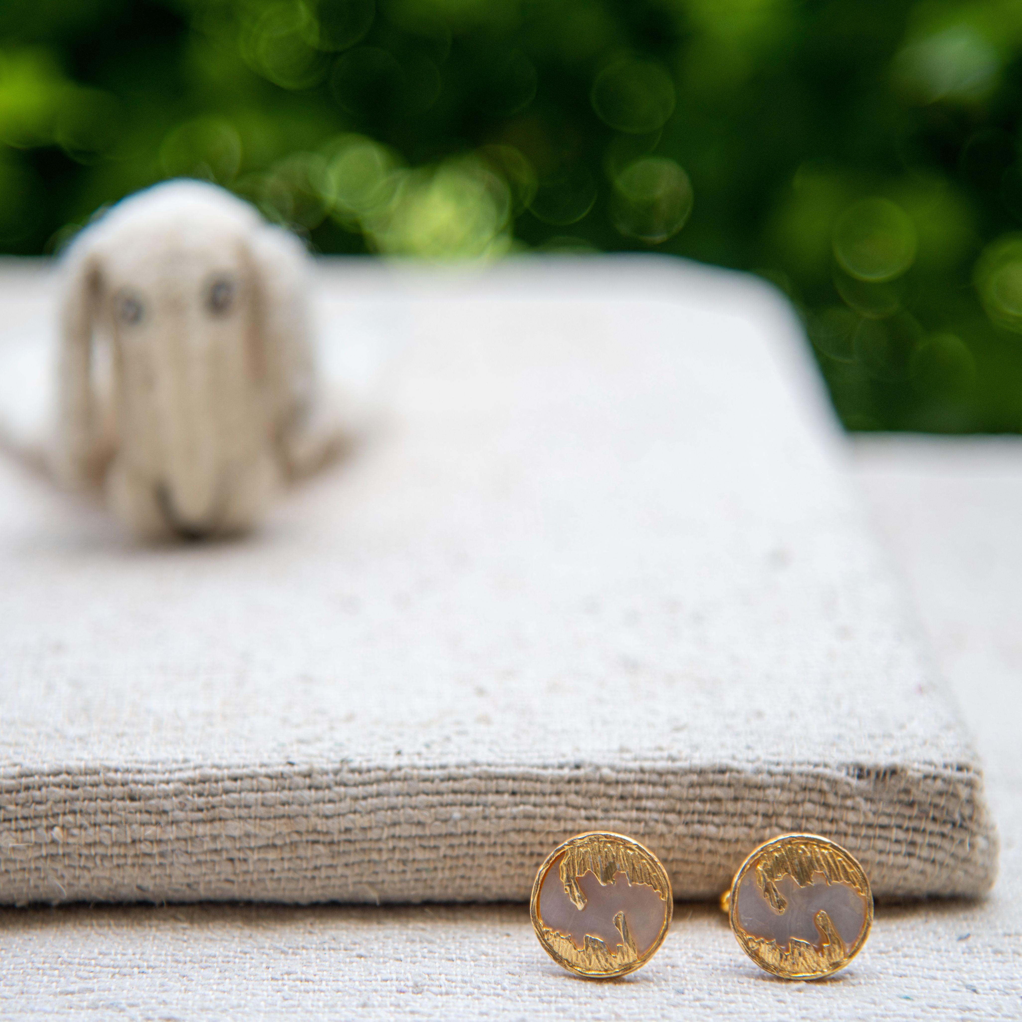 Mother of Pearl Flash Gold Plated Cufflinks