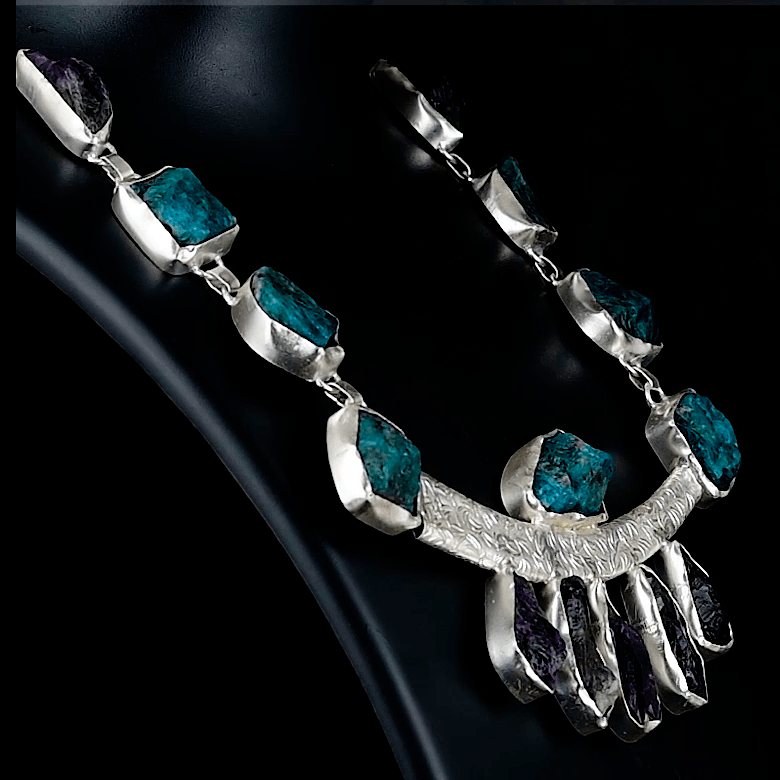 Natural Gemstone Brass Necklace jewelry