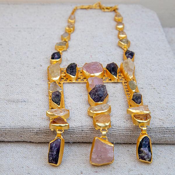 Natural Gemstone Necklace Fashion jewelry