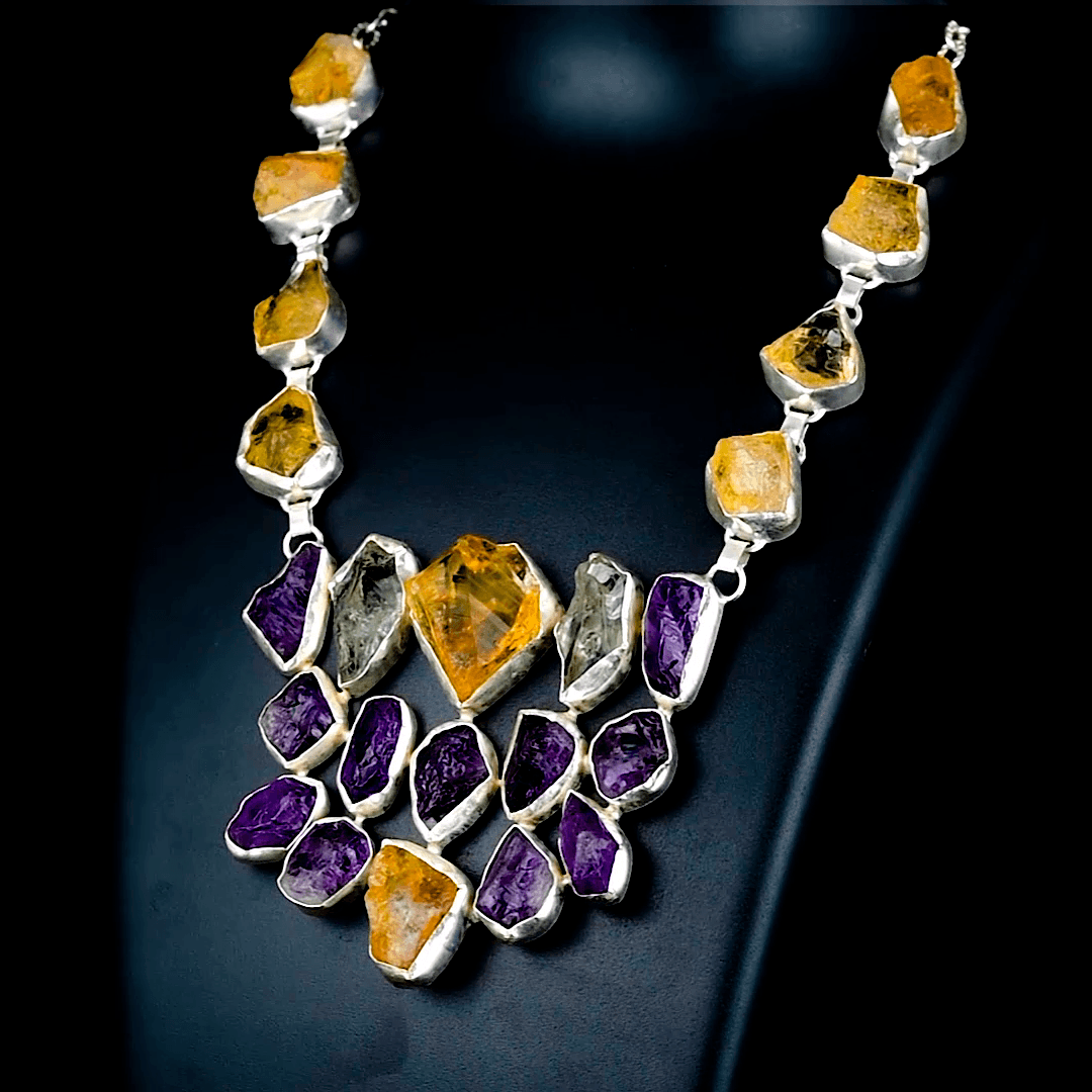 Natural Gemstone Pendant Necklace for Women