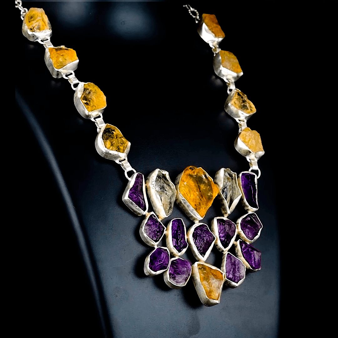 Natural Gemstone Pendant Necklace for Women