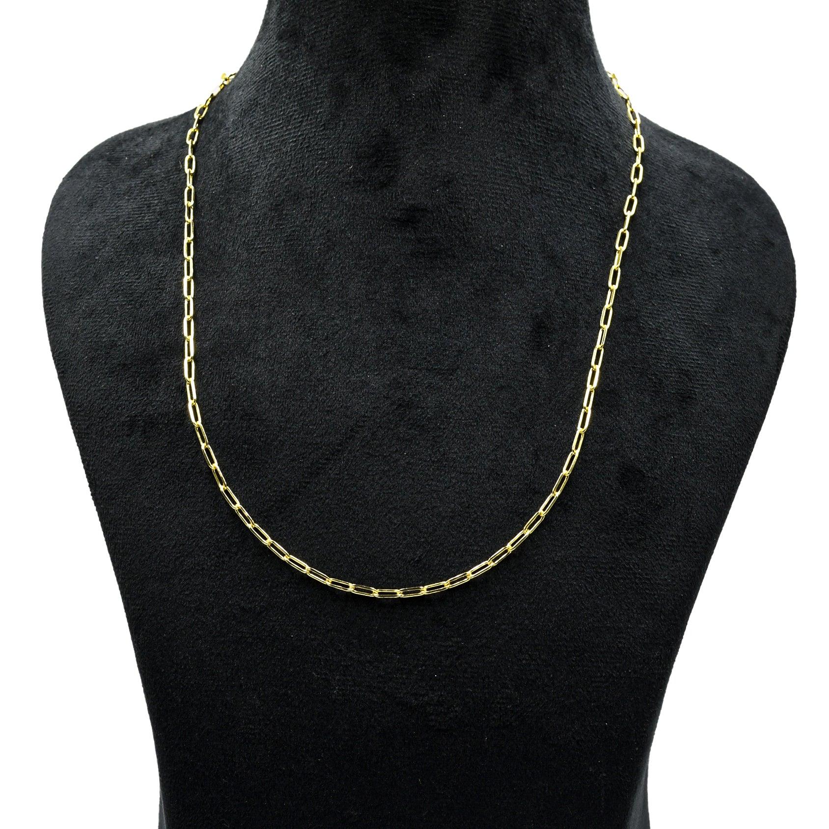 Paperclip Brass Gold Plated Chain