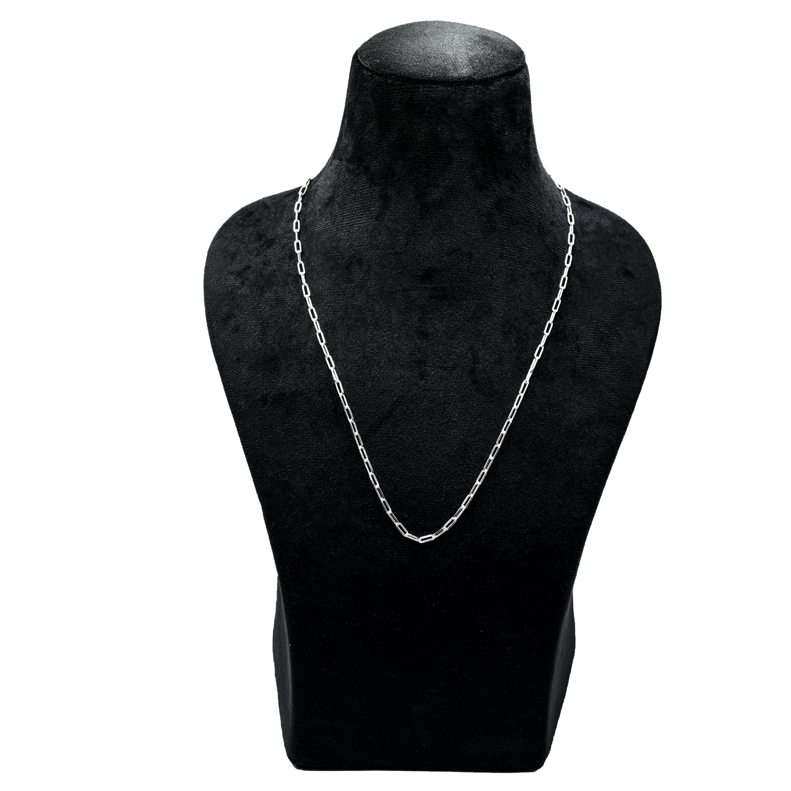 Paperclip Brass Silver Plated Chain