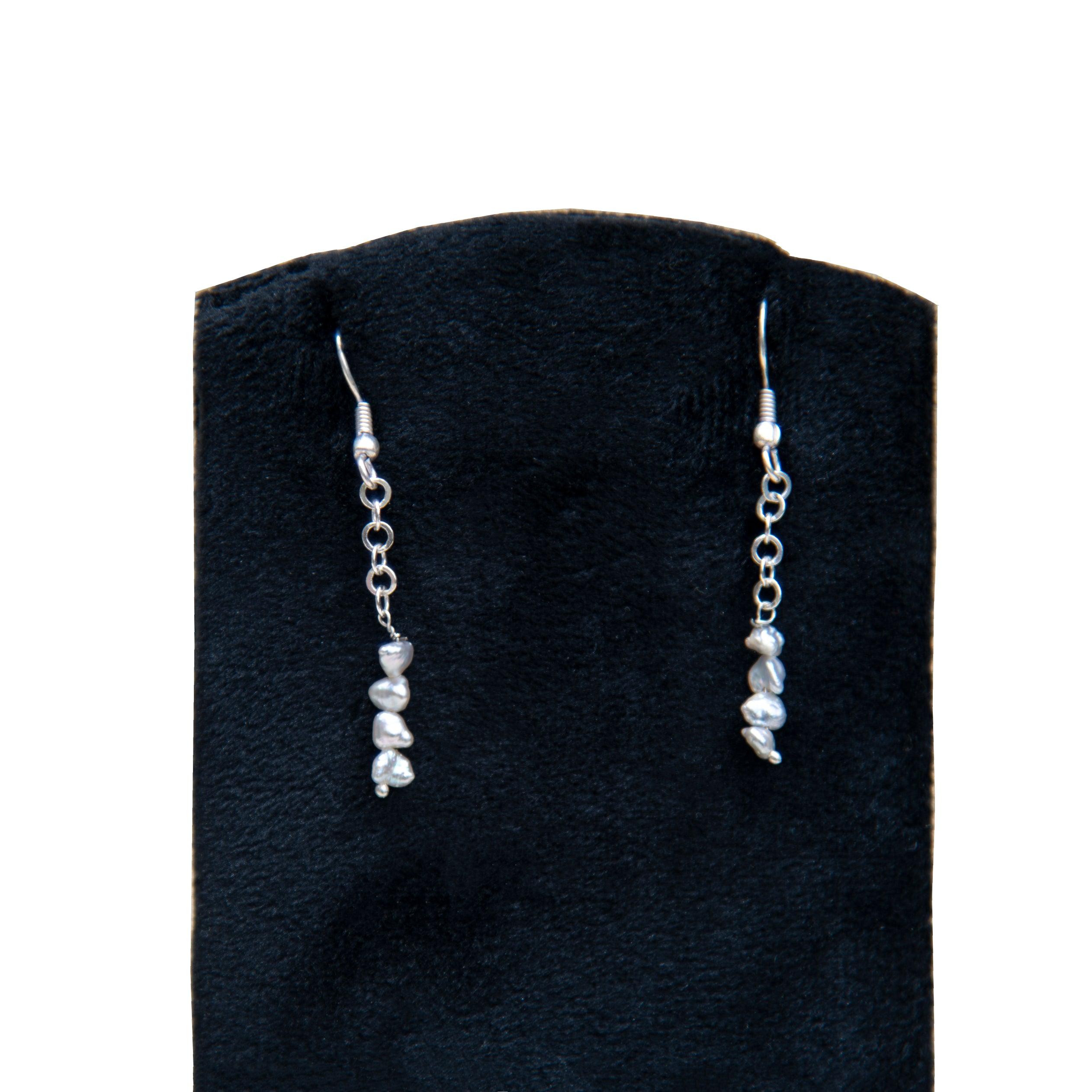 Pearl Dangler Silver Plated Hook Earring