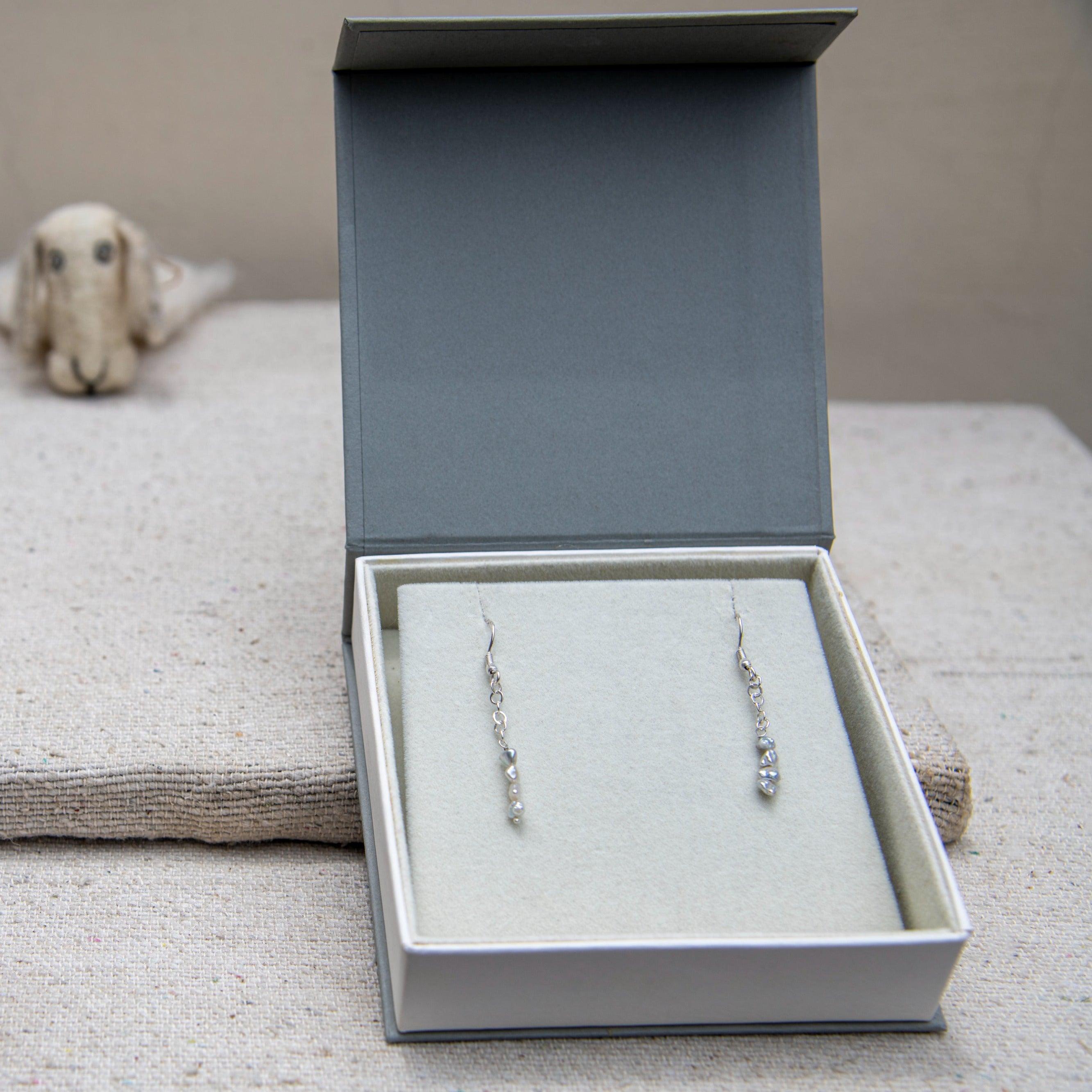 Pearl Dangler Silver Plated Hook Earring