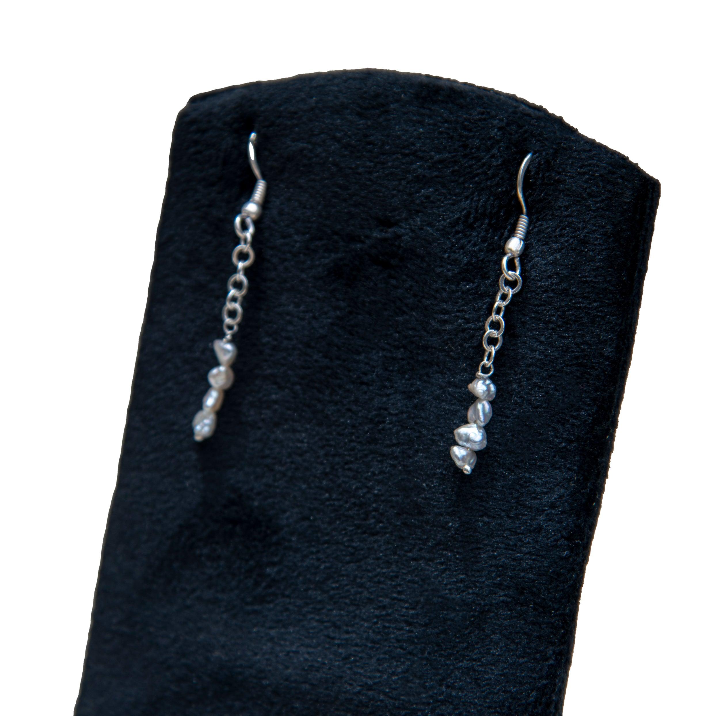 Pearl Dangler Silver Plated Hook Earring