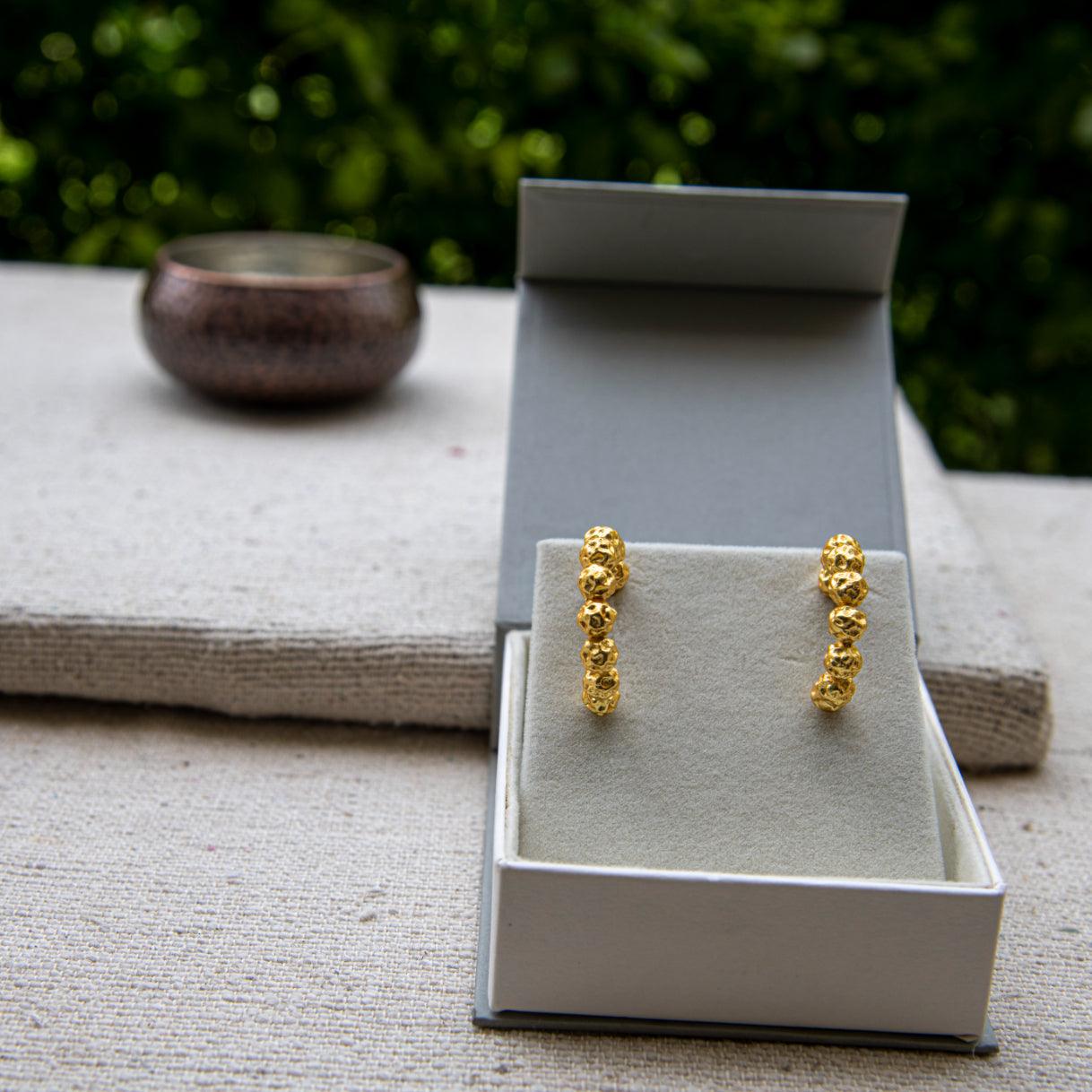 Peppercorn Textured Stud Earring