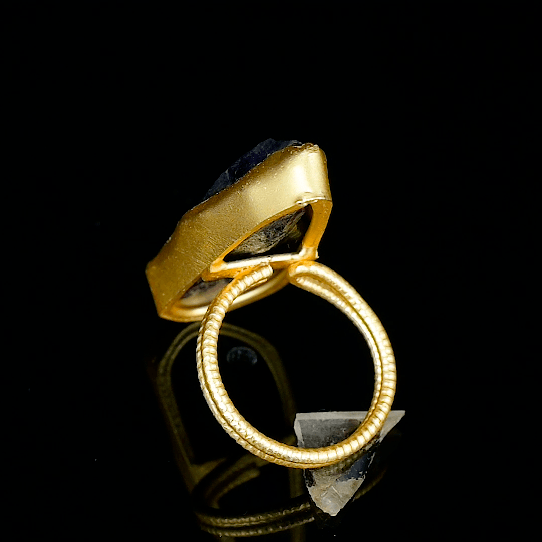 Purple Amethyst Natural Gemstone Ring