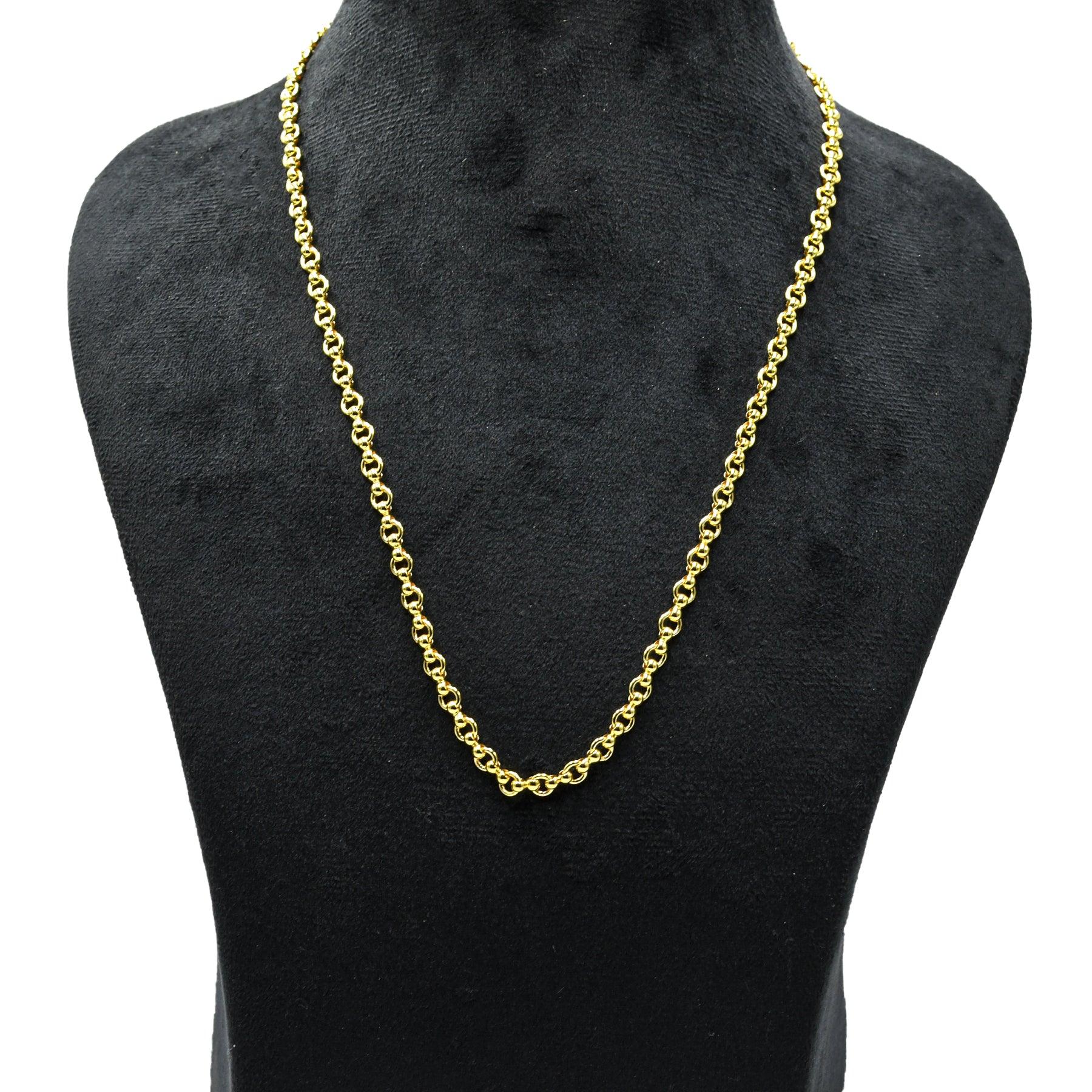 Rolo Brass Gold Plated Chain