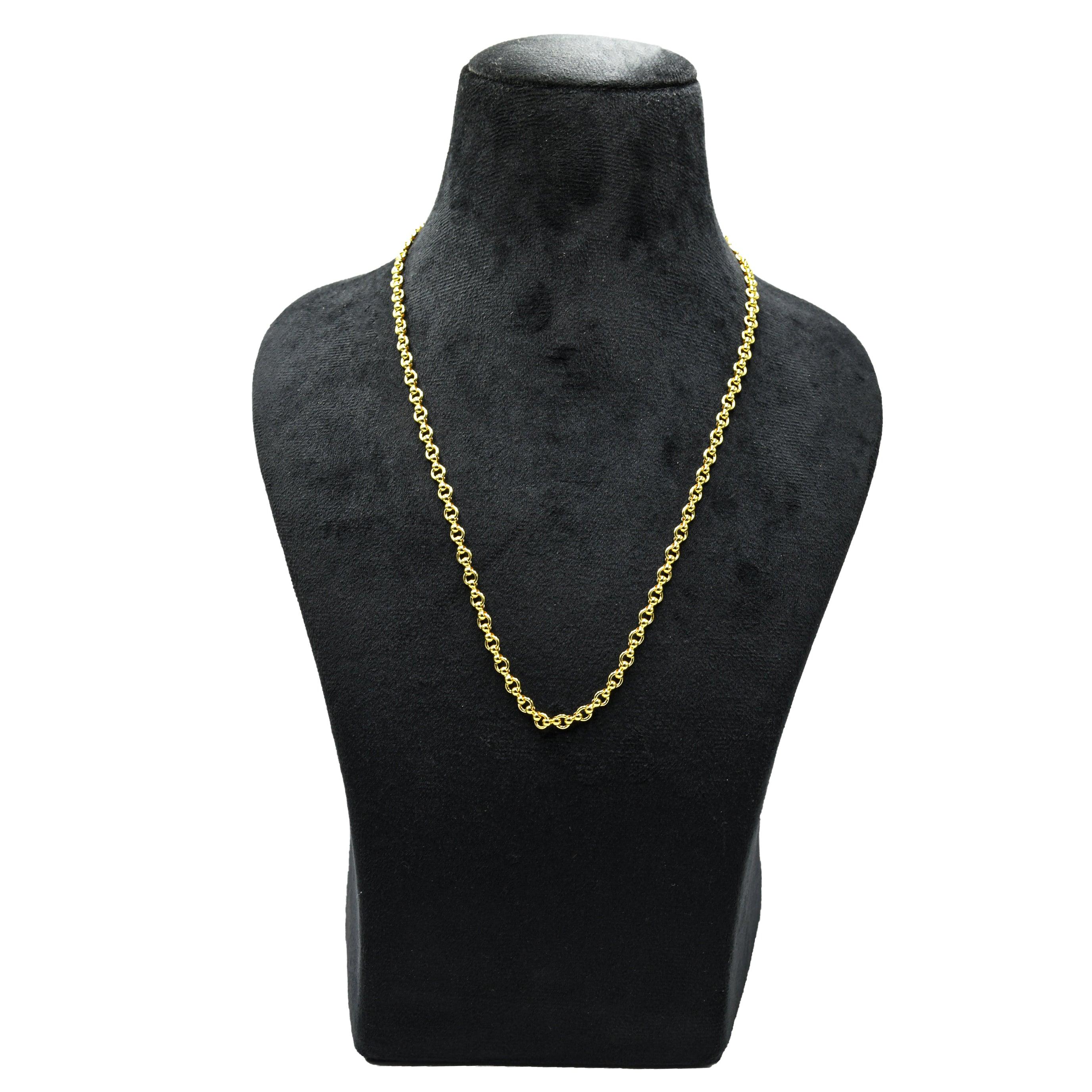 Rolo Brass Gold Plated Chain