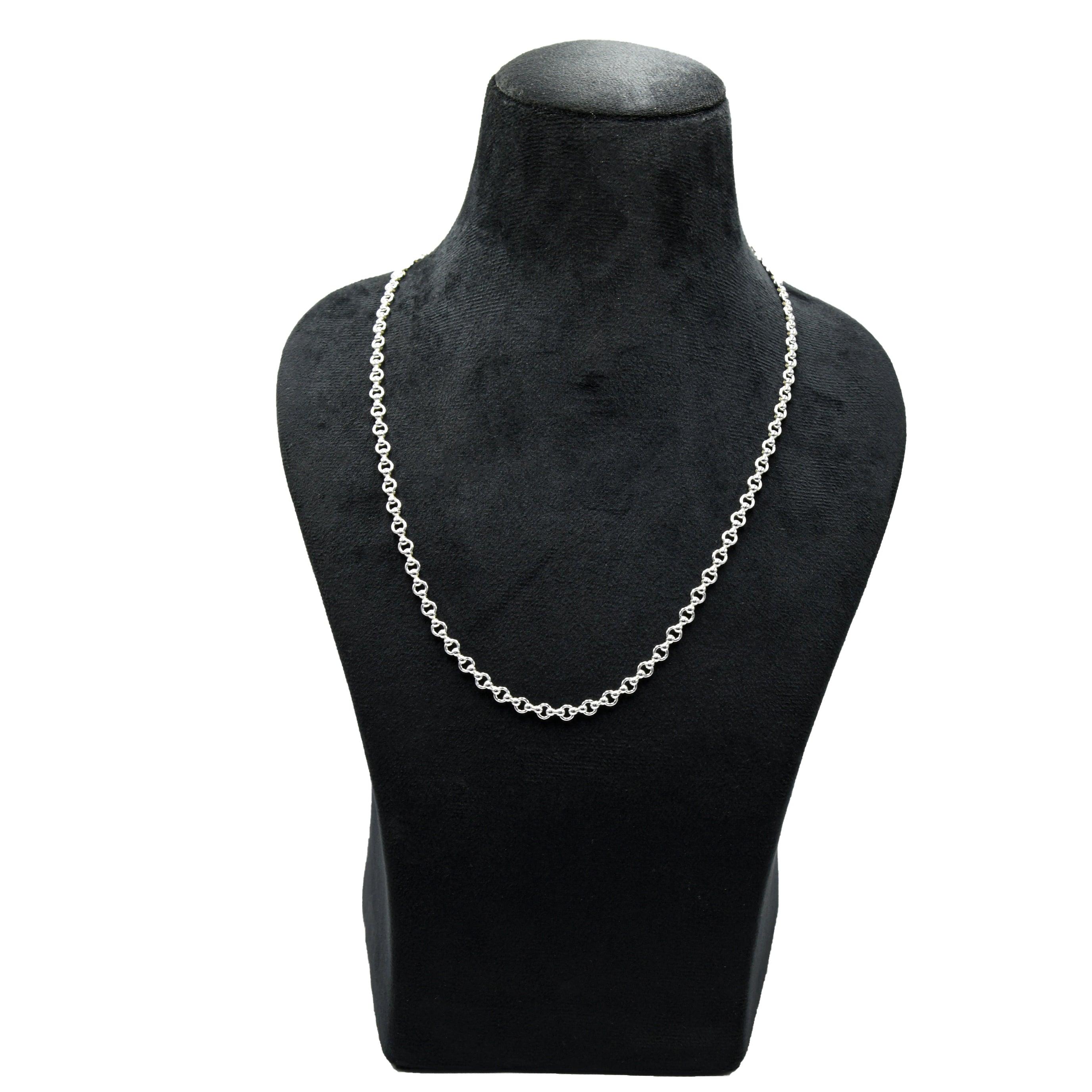Rolo Brass Silver Plated Chain