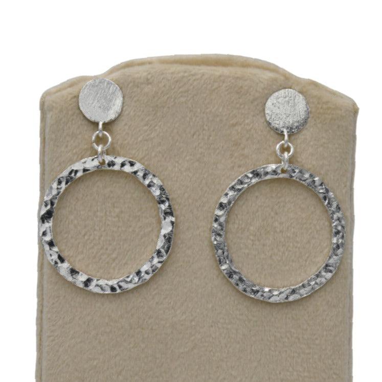 Silver Circle Stud Earring