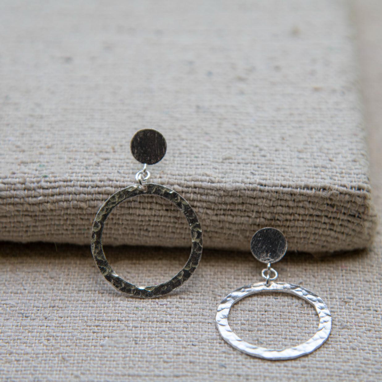 Silver Circle Stud Earring