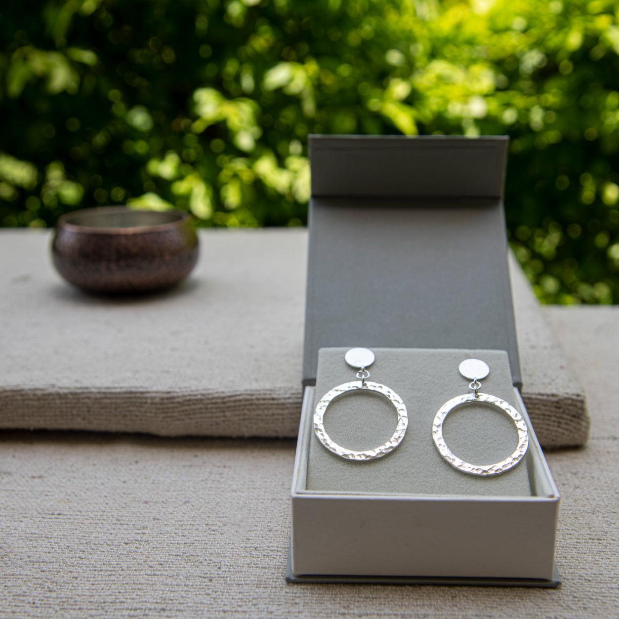 Silver Circle Stud Earring