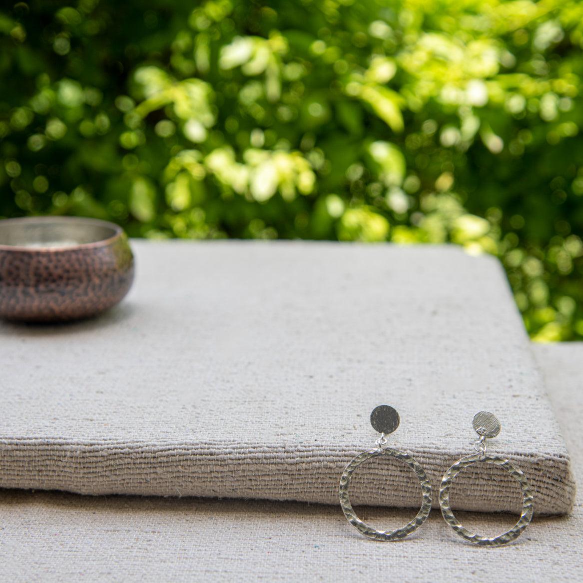 Silver Circle Stud Earring