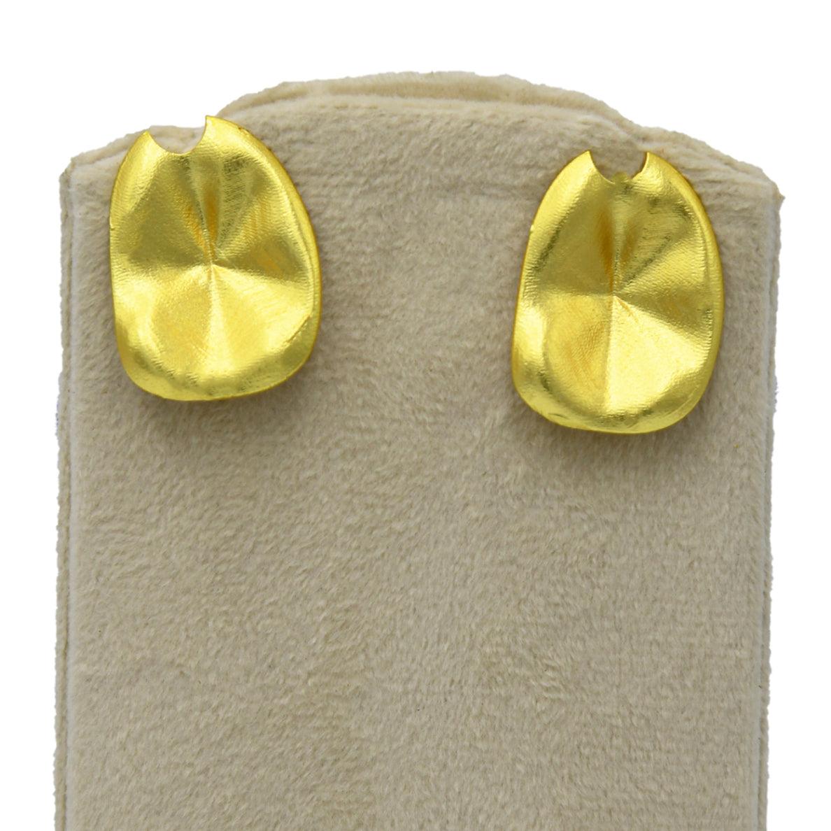 Small Lotus Leaf Stud Earring