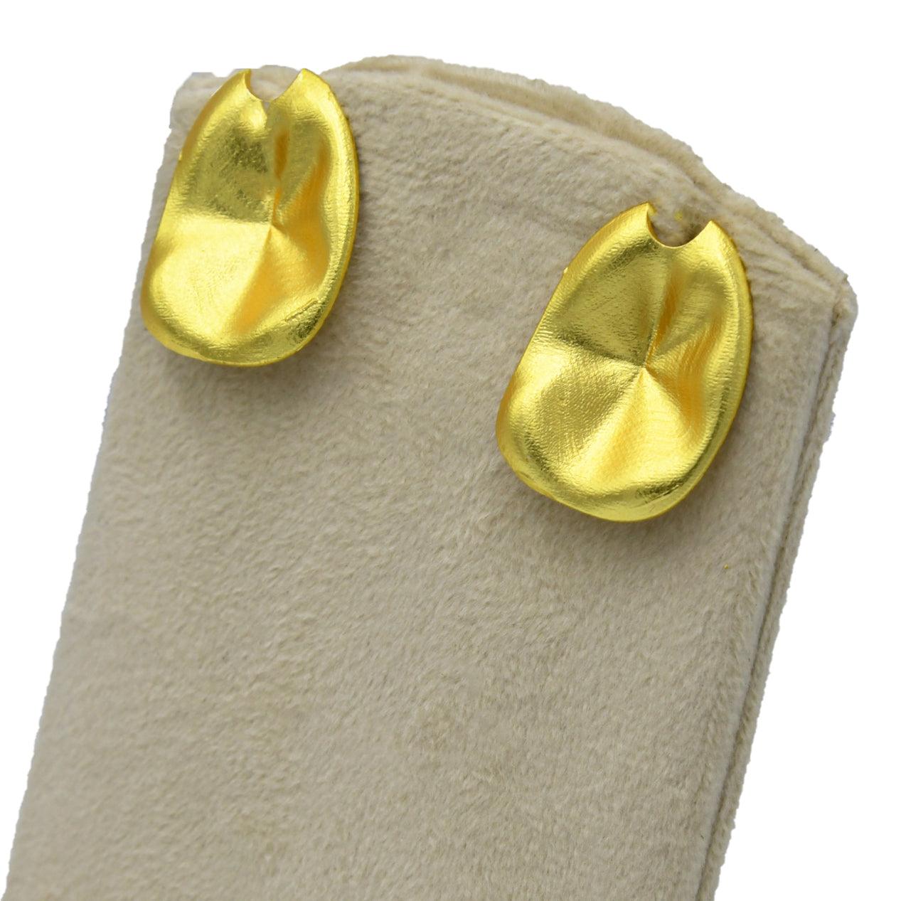 Small Lotus Leaf Stud Earring