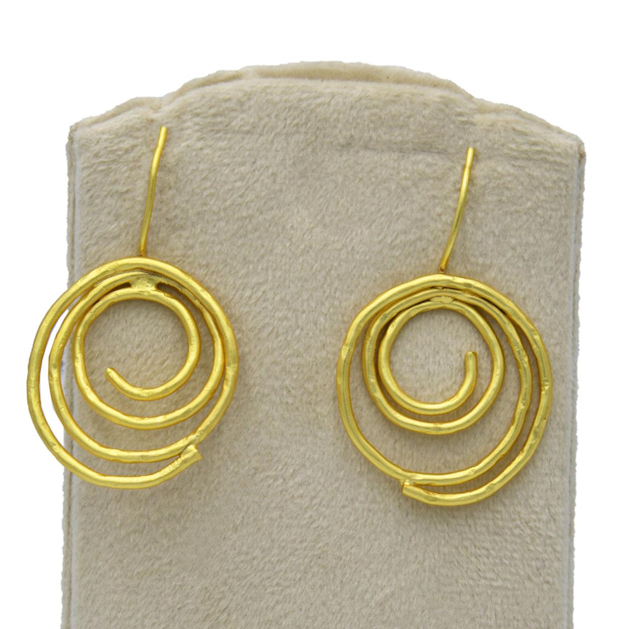 Swirl Gold Plated Dangle Earring