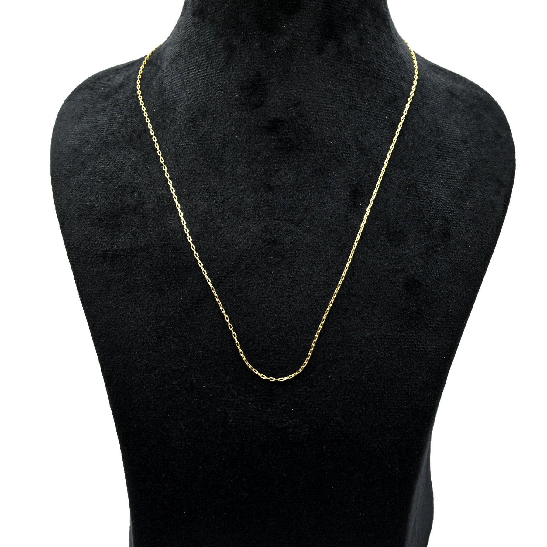 Tiny Paperclip Brass Gold Plated Chain