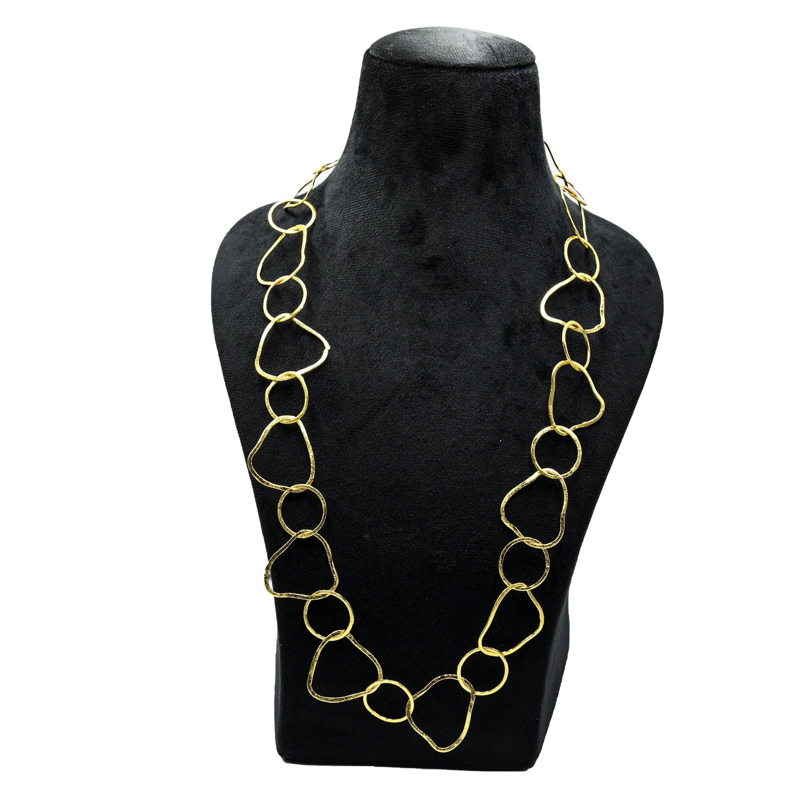 Uneven Brass Gold Plated Chain